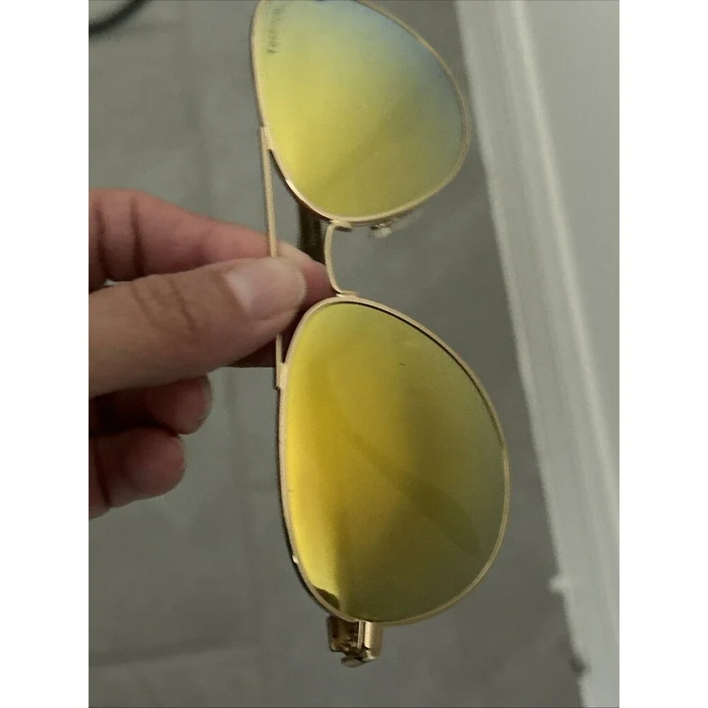Technomarine Sunglasses Silver Frame Gold Mirror New NO TAG Unisex FREE SHIPPING
